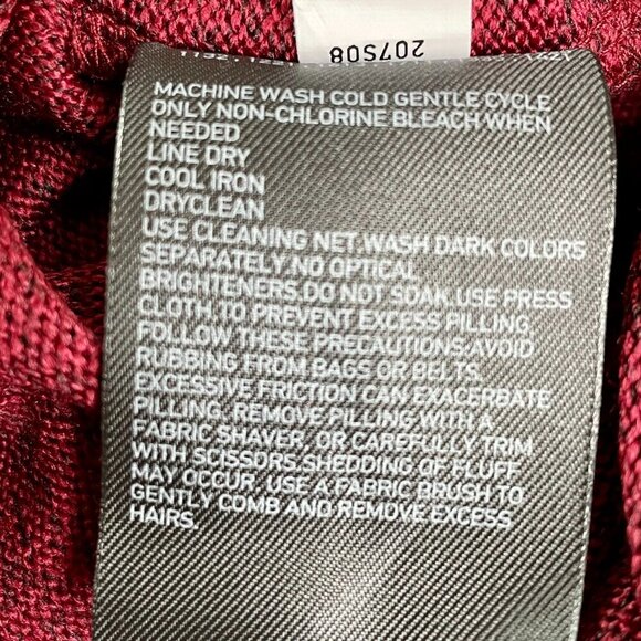 Uniqlo Sweater Dress Cranberry Knit Long Sleeve Turtleneck Midi Women's Size XS - Picture 14 of 15